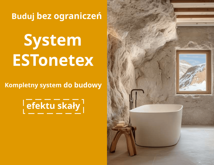 buduj efekt skały lub efekt kamienia na ścianie